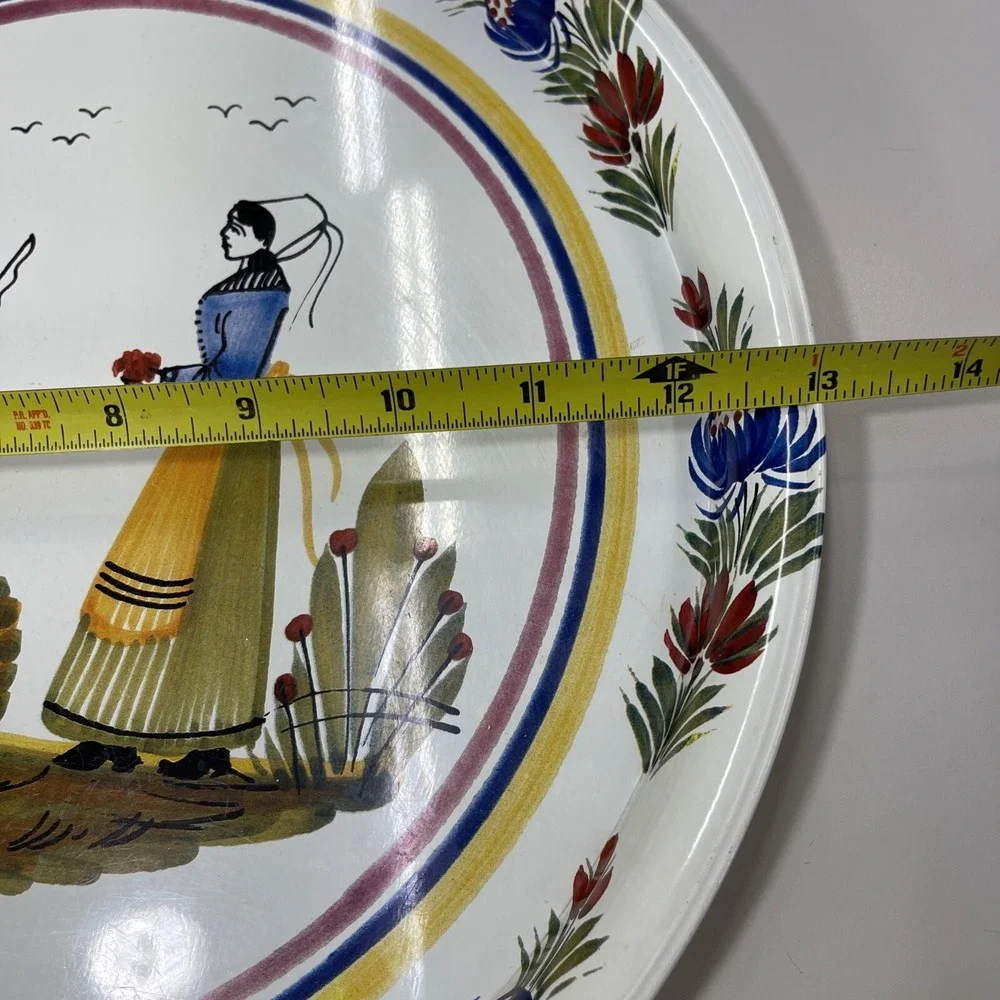 Vintage Metal Tray Massily France Faie‎ Ceries De Quimper HB Henriot Tin, 13